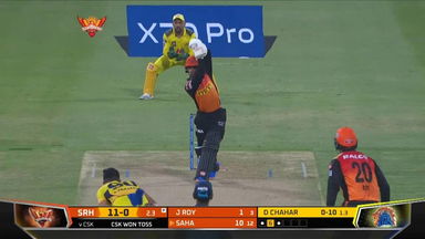 M44: SRH vs CSK – Wriddhiman Saha Six