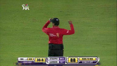 M19: SRH vs KKR – Robin Uthappa Six
