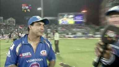 CLT20 2013 M23: RR vs MI  –   Interview – MI Coaches