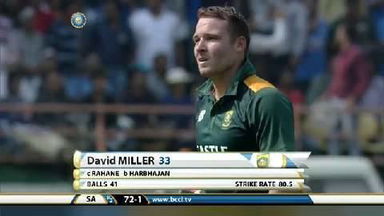 3RD ODI: IND vs SA – David Miller Wicket