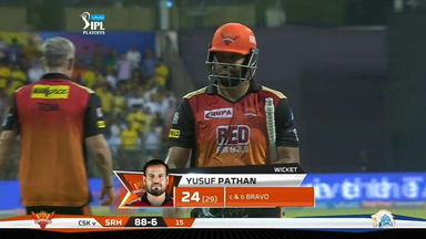 Q1: SRH vs CSK – Yusuf Pathan Wicket