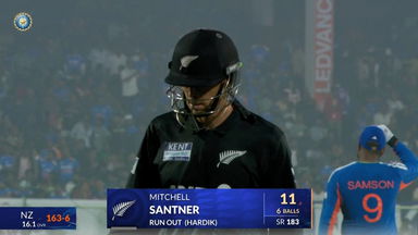 IND vs NZ 2026, 4th T20I: Mitchell Santner Wicket
