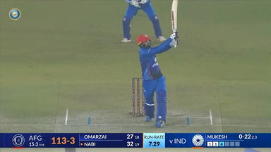 IND vs AFG 2024, 1ST T20I: Mohammad Nabi Six