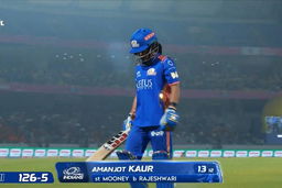 Wicket: Match 19, Gujarat Giants vs Mumbai Indians, WPL 2026: Amanjot Kaur Wicket