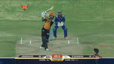 M48: SRH vs MI – Shikhar Dhawan Six