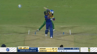 IND vs SA 2022, 1ST T20I: Shreyas Iyer Six