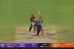 IPL 2025 M68: SRH vs KKR - Harshit Rana Six