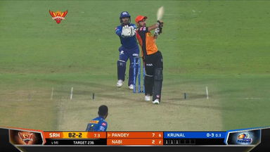 M55: SRH vs MI – Manish Pandey Six