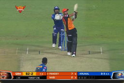 M55: SRH vs MI – Manish Pandey Six