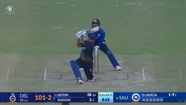 SMAT 2025, Delhi vs Saurashtra: 6,6,6: Nitish Rana takes the attack to Dharmendrasinh Jadeja