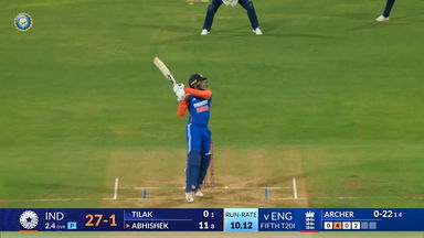 IND vs ENG 2025, 5th T20I: Abhishek Sharma Six