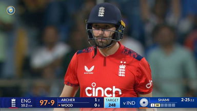 IND vs ENG 2025, 5th T20I: Mark Wood Wicket