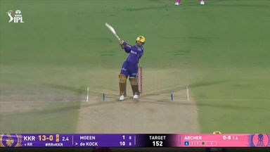 IPL 2025 M06: RR vs KKR - Quinton De Kock Six