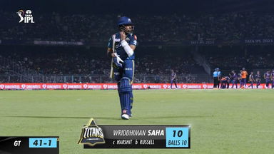 M39: KKR vs GT – Wriddhiman Saha  Wicket