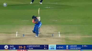 IND vs ENG 2025, 3rd T20I: Suryakumar Yadav Six