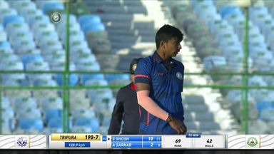 Darshan Nalkande 3/41 against Tripura