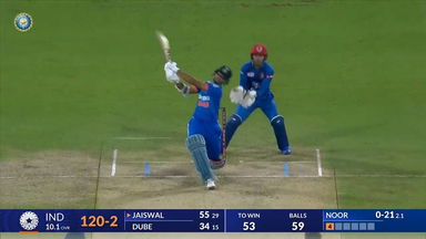 IND vs AFG 2024, 2ND T20I: Yashasvi Jaiswal Six
