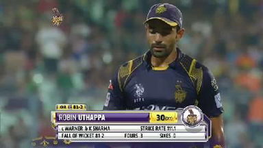 M38: KKR vs SRH – Robin Uthappa Wicket