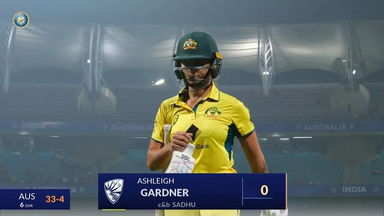 IND-W vs AUS-W 2023-24, 1st T20I: Ashleigh Gardner Wicket
