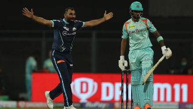 Shami's first-ball wicket