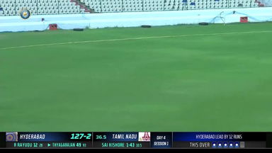Tanay Thyagarajan's 69 (137) against Tamil Nadu
