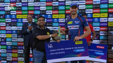 M63: LSG vs MI – TIAGO.ev Electric Striker of the Match – Marcus Stoinis