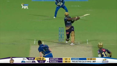 M47: KKR vs MI – Andre Russell Six