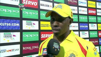 CLT20 2014 M8: DOL vs CSK  –   Interview – Dwayne Bravo