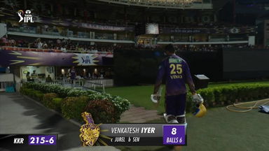 M31: KKR vs RR – Venkatesh Iyer Wicket