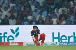 Radha Yadav's well-judged catch at the deep