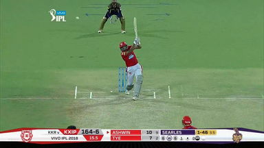 M44: KXIP vs KKR – Ravichandran Ashwin Six