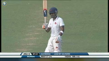 Ranji Trophy, Group B - Baroda vs Mumbai, 2nd inngs : S Yadav - 100*