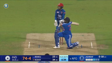 IND vs AFG 2024, 3RD T20I: Rohit Sharma Six