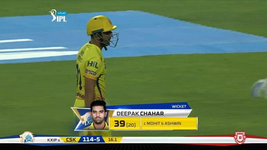 M56: CSK vs KXIP – Deepak Chahar Wicket