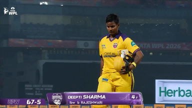 Wicket: Match 14, Gujarat Giants vs UP Warriorz, WPL 2026: Deepti Sharma Wicket