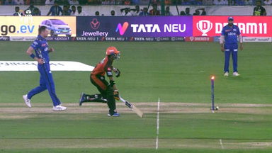 Bulls-Eye: Tim David produces a brilliant direct hit run-out