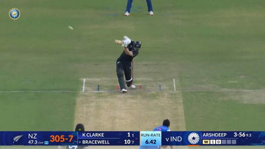 IND vs NZ 2026, 3rd ODI: Michael Bracewell Six