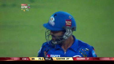 M14: CSK vs MI – Dinesh Karthik six