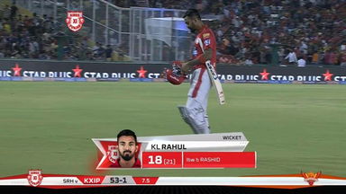 M16: KXIP vs SRH – KL Rahul Wicket