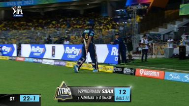 Q1: GT vs CSK – Wriddhiman Saha Wicket