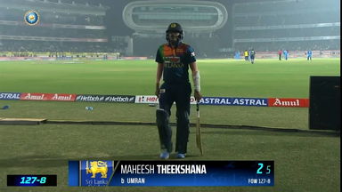 IND vs SL 2023, 3RD T20I: Maheesh Theekshana  Wicket
