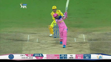 M12: CSK vs RR – Krishnappa Gowtham Six