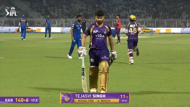 IPL 2026 M65: KKR vs MI - Tejasvi Singh Wicket