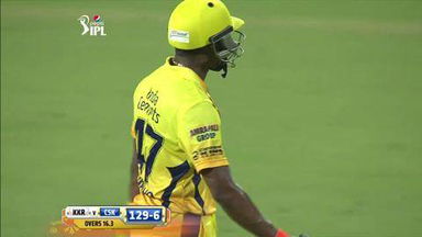 M30: KKR vs CSK – Dwayne Bravo Wicket