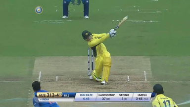 IND vs AUS 2017, 4th ODI: Peter Handscomb Six