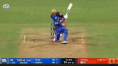 IPL 2025 M21: MI vs RCB - Hardik Pandya Six