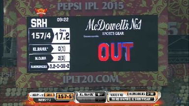 M48: SRH vs KXIP – Naman Ojha Wicket