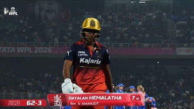 Wicket: Match 1, Mumbai Indians vs Royal Challengers Bengaluru, WPL 2026: Dayalan Hemalatha Wicket