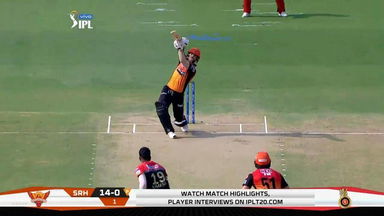 M11: SRH vs RCB –  David Warner Six