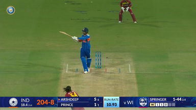 IND vs WI 2026, 3rd T20I: Arshdeep Singh Six